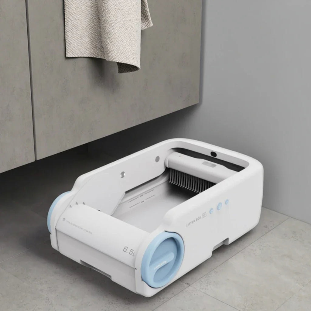 KTX-365139 Automatic Cat Litter Box with Easy Clean and Odor Control Features - 6.5L Capacity, Eco-Friendly Design