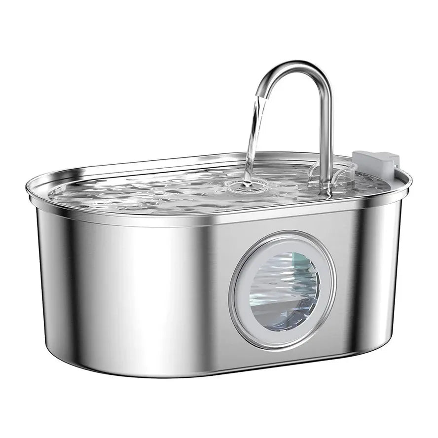 KTX-365459 Large Capacity Stainless Steel Outdoor Pet Water Fountain with Multi-Stage Filtration System