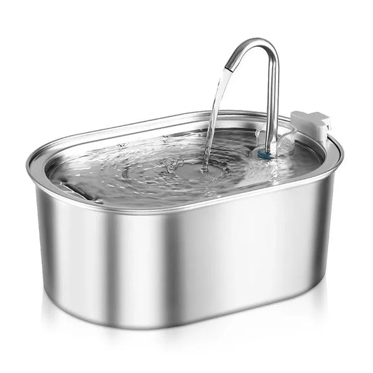 KTX-365459 Large Capacity Stainless Steel Outdoor Pet Water Fountain with Multi-Stage Filtration System