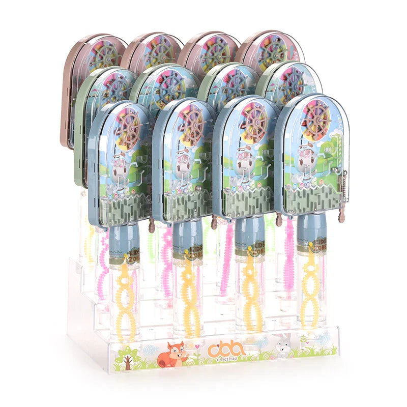 KTX-366099 Crocodile Shape Mini Telescopic Bubble Wand with Bubble Water for Kids