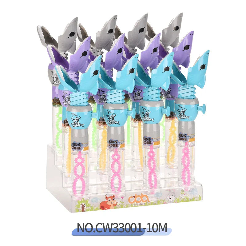 KTX-366099 Crocodile Shape Mini Telescopic Bubble Wand with Bubble Water for Kids