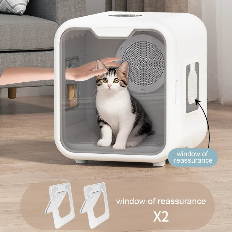 KTX-366291 Automatic Pet Hair Dryer Box with Smart Temperature Control for Cats and Small Dogs - Ultra Quiet, Eco-Friendly Design