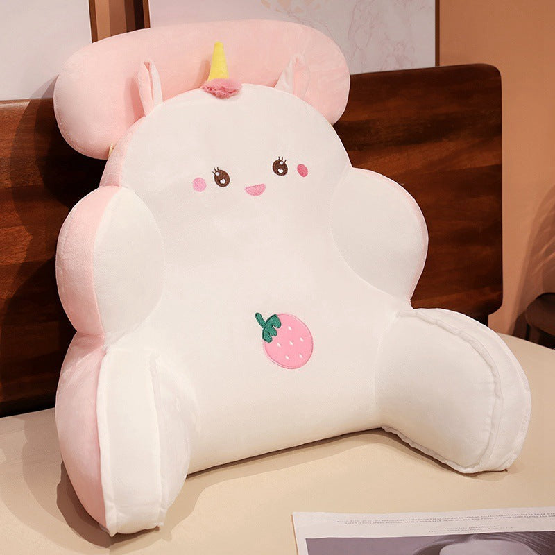 KTX-366803 Cute Animal Lumbar Support Pillows with Soft Upholstery - Unicorn, Whale, Dinosaur, and More