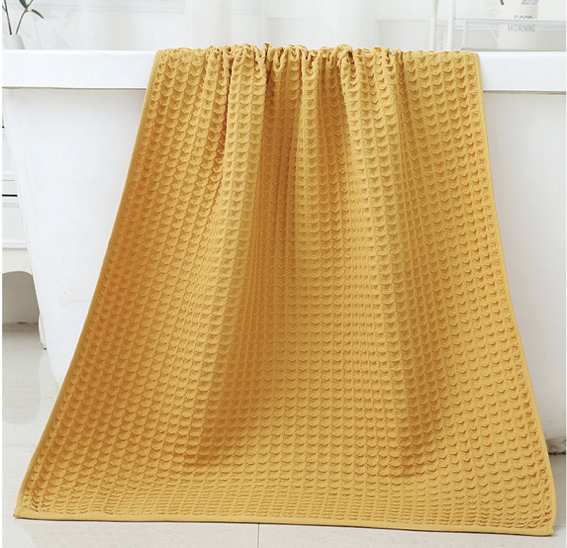 KTX-367571 Quick-Drying Plus Thick Cotton Bath Towel & Wipe - Absorbent Unisex Design, 35x35cm & 70x140cm Sizes