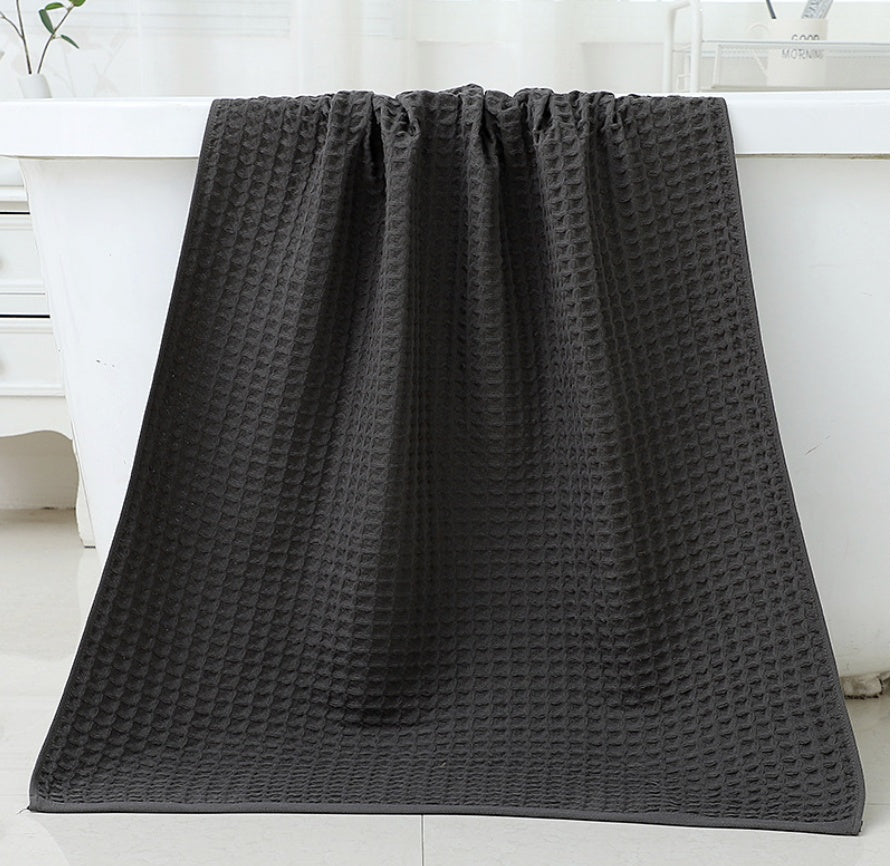 KTX-367571 Quick-Drying Plus Thick Cotton Bath Towel & Wipe - Absorbent Unisex Design, 35x35cm & 70x140cm Sizes