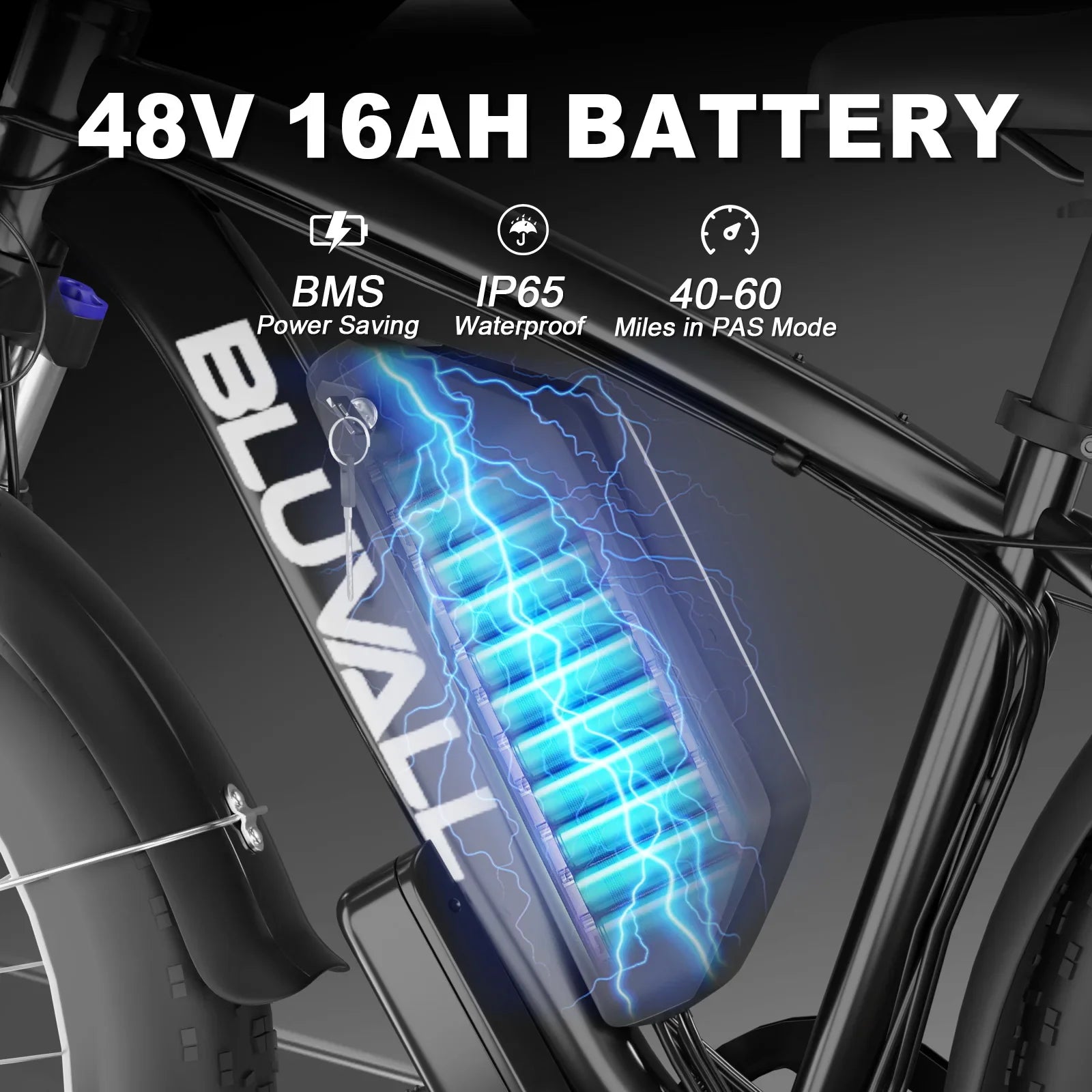 KTX-367699 26" 4.0 Fat Tire Electric Bike, 48V 1000W Motor, 16Ah Battery, 7-Speed Shimano, Hydraulic Disc Brakes, LED Lights