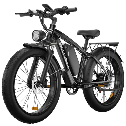 KTX-367699 26" 4.0 Fat Tire Electric Bike, 48V 1000W Motor, 16Ah Battery, 7-Speed Shimano, Hydraulic Disc Brakes, LED Lights