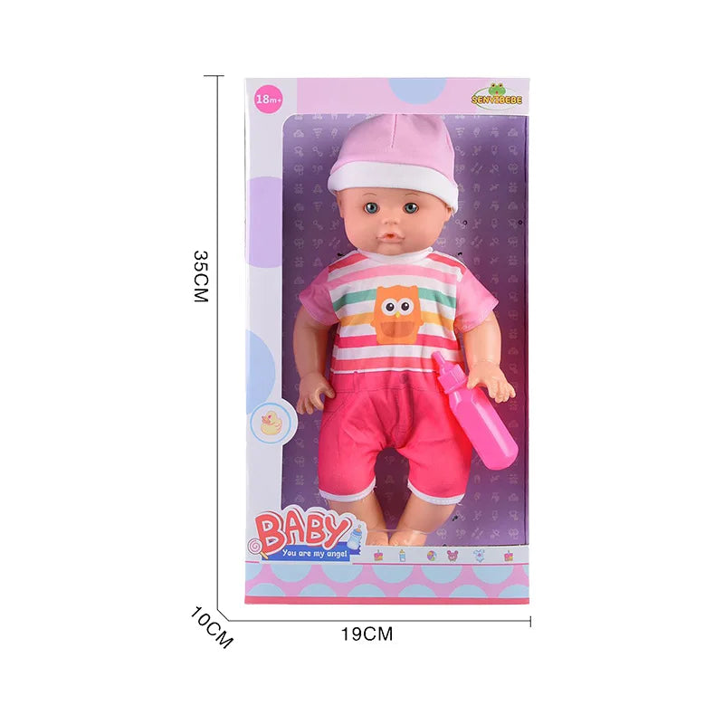 KTX-367827 14 Inch Silicone Reborn Doll with Drinking Water Feature - Educational Pretend Play Toy for Kids