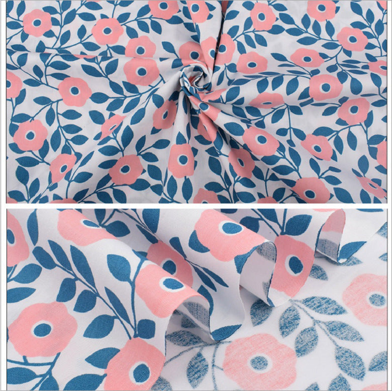 KTX-367827 Cotton Twill Printed Fabric Set for DIY Crafting and Patchwork Projects