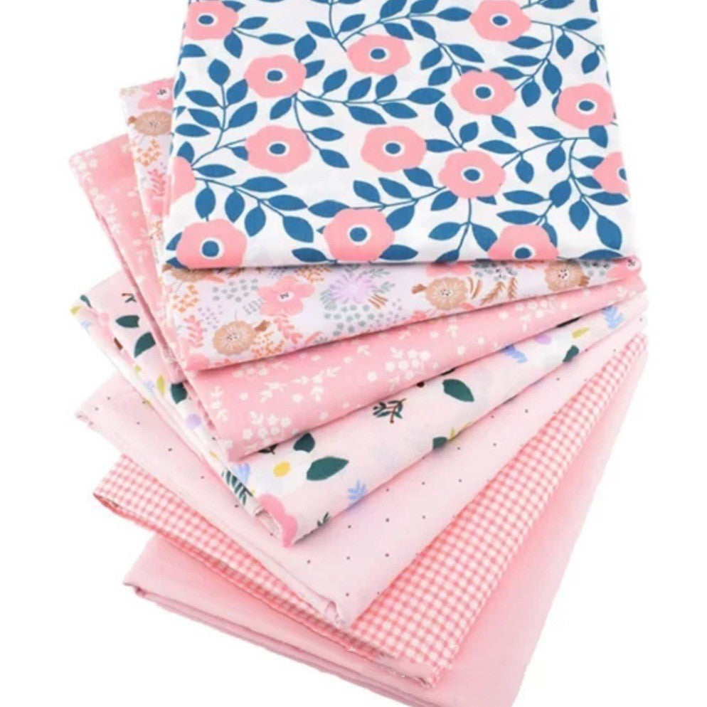 KTX-367827 Cotton Twill Printed Fabric Set for DIY Crafting and Patchwork Projects