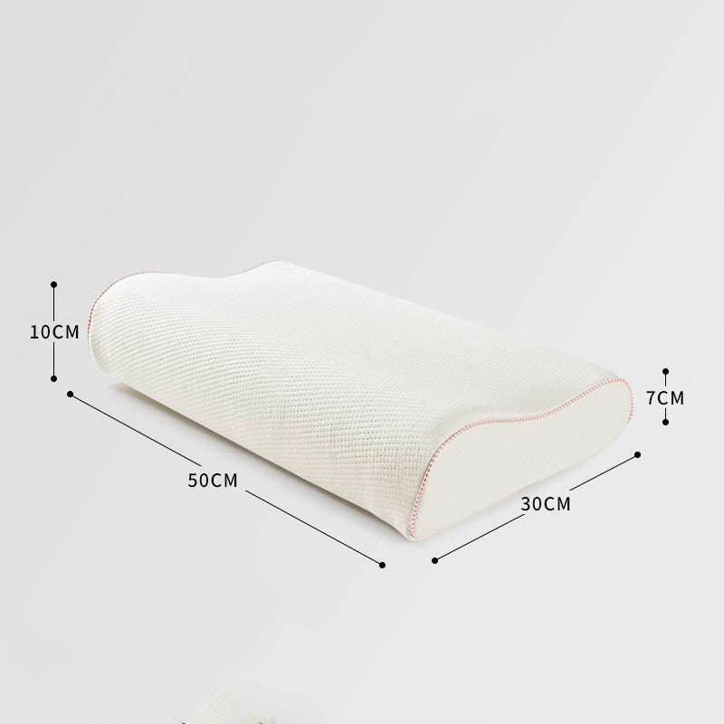 KTX-369107 Low Profile Memory Foam Pillow with Breathable Cotton Cover - Soft Support for Cervical Spine