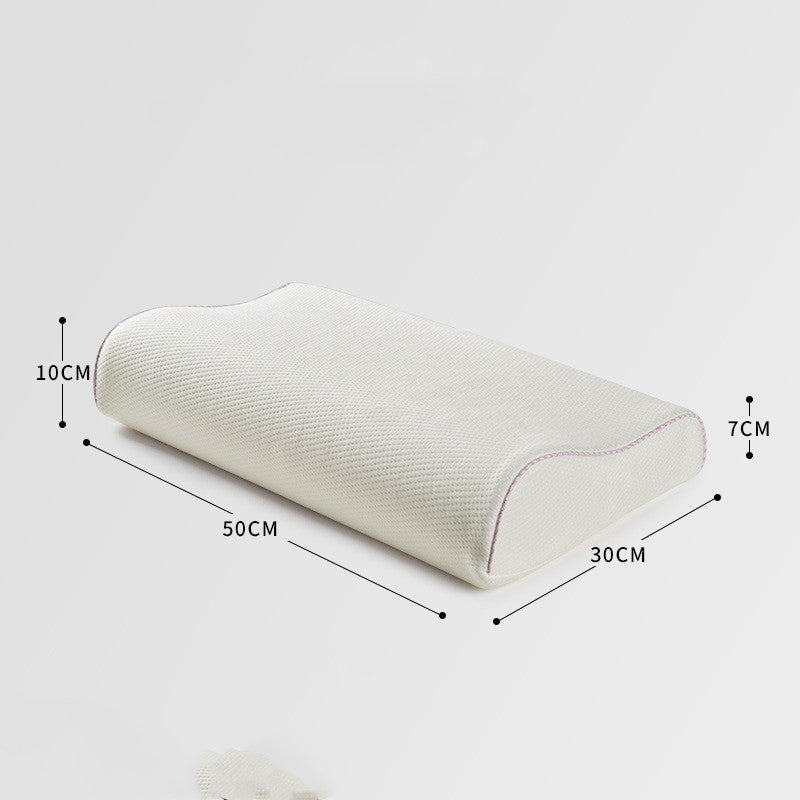 KTX-369107 Low Profile Memory Foam Pillow with Breathable Cotton Cover - Soft Support for Cervical Spine