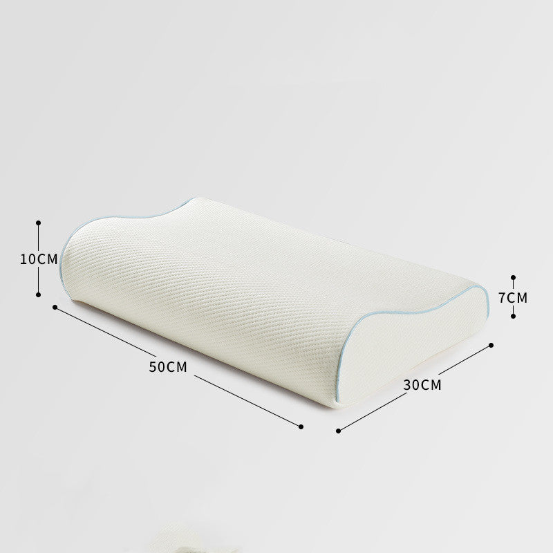 KTX-369107 Low Profile Memory Foam Pillow with Breathable Cotton Cover - Soft Support for Cervical Spine