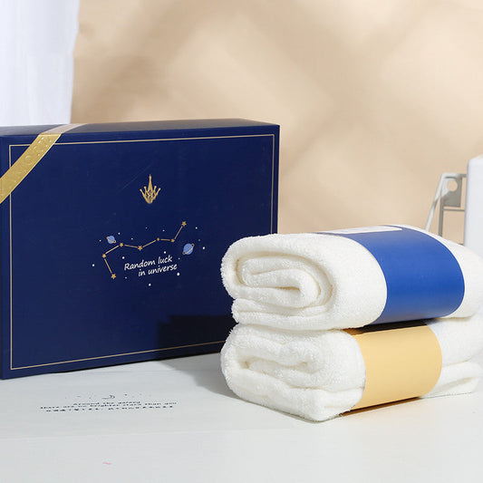 KTX-369875 Star Embroidered Dry Hair Cap and Towel Set - Lightweight and Absorbent, Ideal for All Hair Types