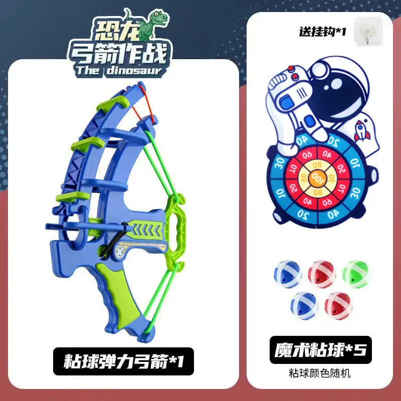 KTX-370131 Dinosaur Sticky Ball Dartboard Toy Set for Outdoor Fun and Learning