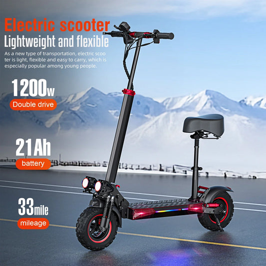 KTX-370323 800W Electric Scooter with 18AH Battery, Foldable Design, 45km/h Speed, Waterproof, Long Range 50-55km