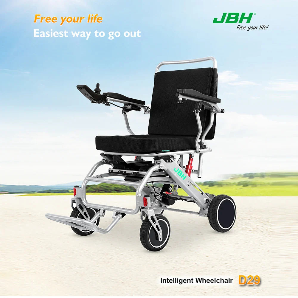 KTX-370323 Lightweight Folding Electric Wheelchair D29 for Outdoor and Travel Use, CE Approved, 20km Range