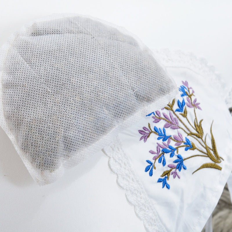 KTX-370451 Pure Cotton Lavender Filler Feather Velvet Pillow - White 48*74cm