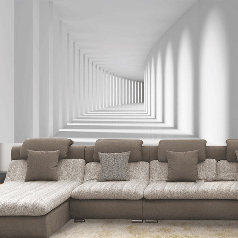 KTX-371923 Elegant Living Room TV Background Wallpaper - Silk & Non-Woven Options, Sound Insulation & Moisture-Proof