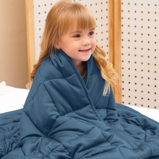 KTX-373587 Dark Gray Bamboo Fiber Gravity Blanket for Summer with Glass Bead Filling