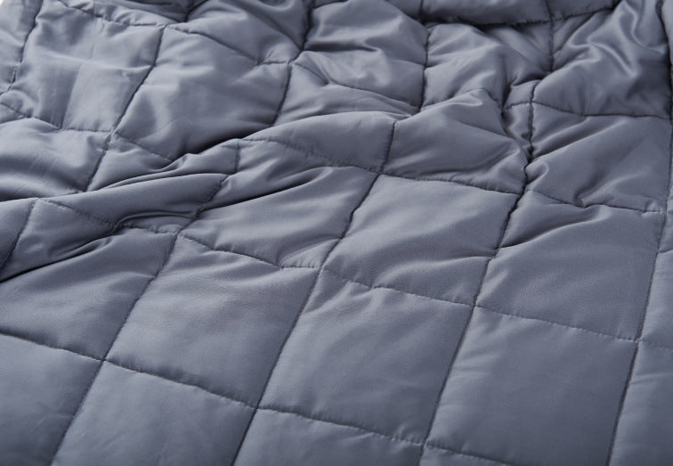 KTX-373587 Dark Gray Bamboo Fiber Gravity Blanket for Summer with Glass Bead Filling