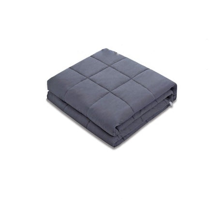 KTX-373587 Dark Gray Bamboo Fiber Gravity Blanket for Summer with Glass Bead Filling