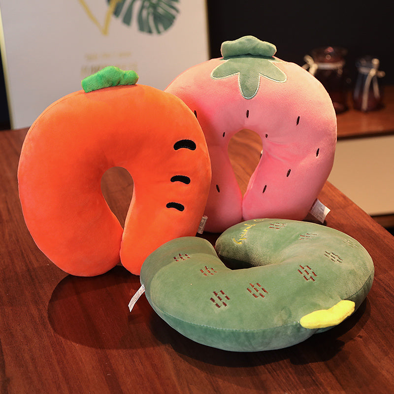 KTX-373587 U-Shaped Plush Neck Pillow for Comfortable Travel and Sleep