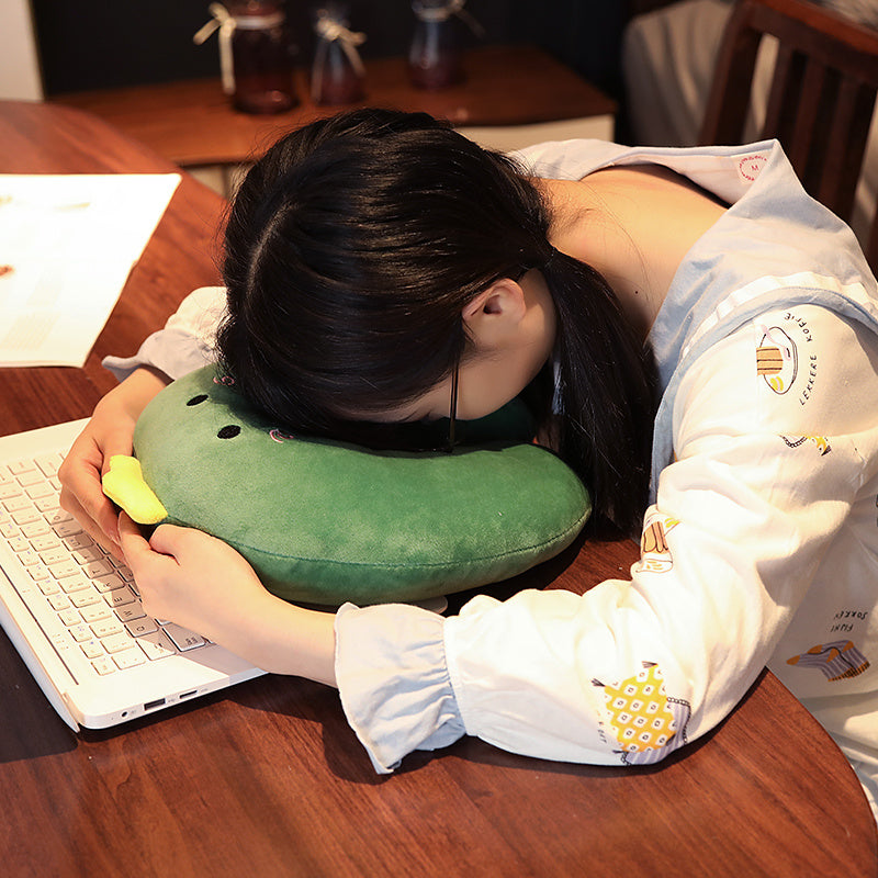 KTX-373587 U-Shaped Plush Neck Pillow for Comfortable Travel and Sleep