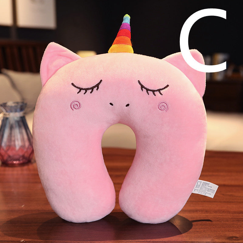 KTX-373587 U-Shaped Plush Neck Pillow for Comfortable Travel and Sleep
