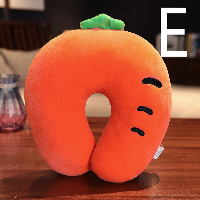 KTX-373587 U-Shaped Plush Neck Pillow for Comfortable Travel and Sleep