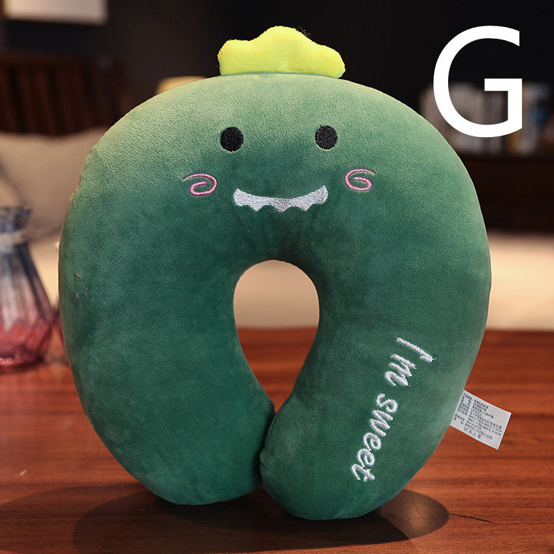 KTX-373587 U-Shaped Plush Neck Pillow for Comfortable Travel and Sleep