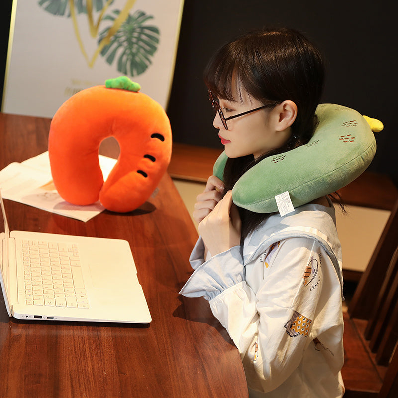 KTX-373587 U-Shaped Plush Neck Pillow for Comfortable Travel and Sleep