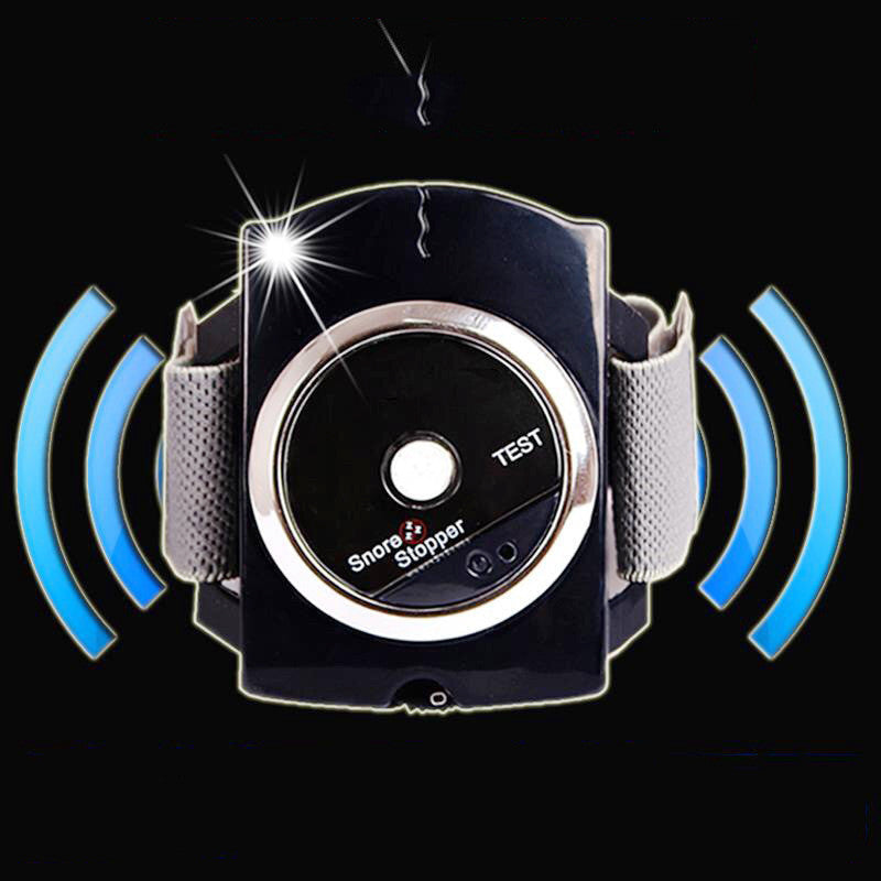 KTX-374739 Infrared Anti-Snoring Device with Electronic Sleep Aid and Wrist Strap - Dark Blue