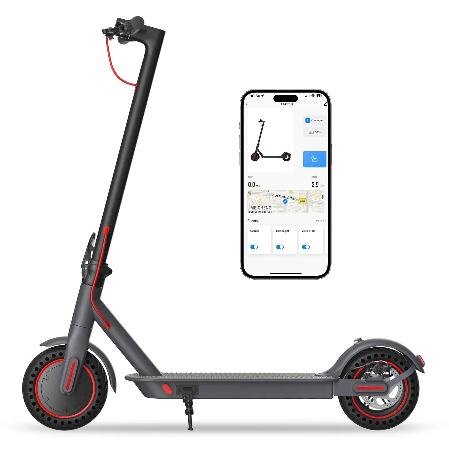 KTX-376083 Electric Scooter for Kids and Adults, Waterproof, Foldable, 25 km/h Speed, 30 km Range, Lithium Battery, Lightweight Design