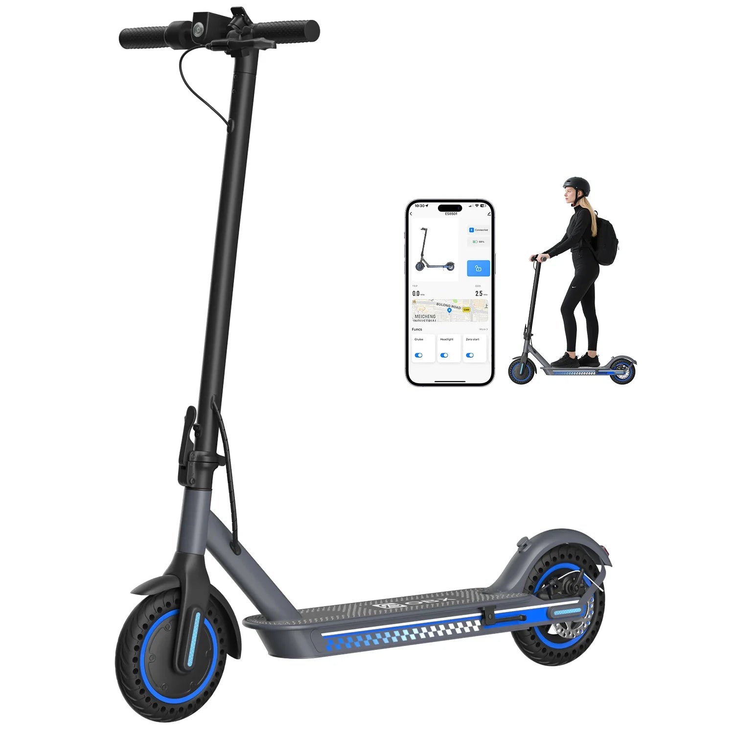 KTX-376083 Electric Scooter for Kids and Adults, Waterproof, Foldable, 25 km/h Speed, 30 km Range, Lithium Battery, Lightweight Design