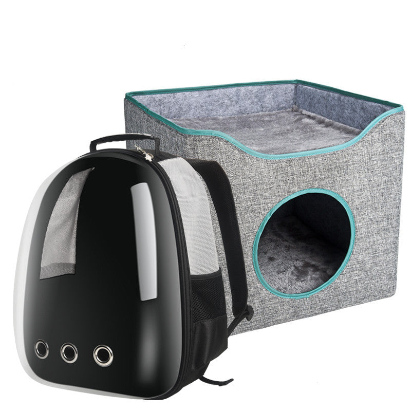 KTX-376339 Large Enclosed Double-Layer Pet Nest for All Seasons, Removable and Washable for Deep Sleep