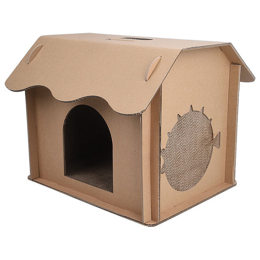 KTX-376339 Large Enclosed Double-Layer Pet Nest for All Seasons, Removable and Washable for Deep Sleep