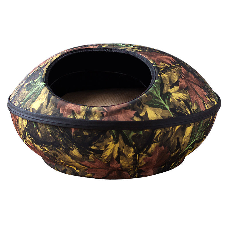 KTX-376339 Large Enclosed Double-Layer Pet Nest for All Seasons, Removable and Washable for Deep Sleep