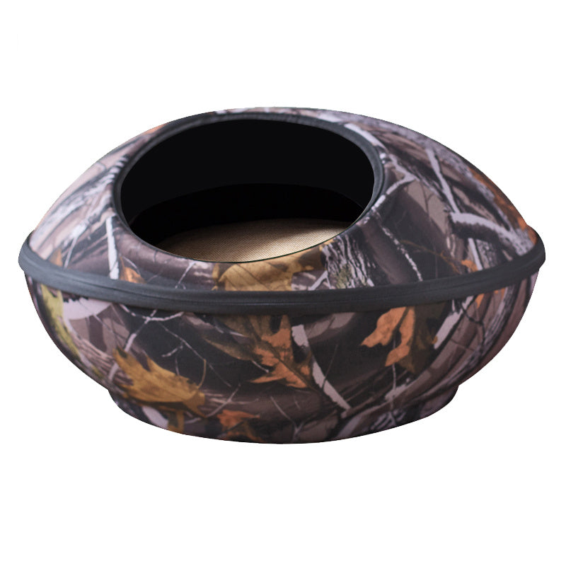 KTX-376339 Large Enclosed Double-Layer Pet Nest for All Seasons, Removable and Washable for Deep Sleep