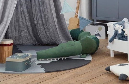 KTX-376531 Crocodile Doll Bed Surround Pillow - Soft Cotton, Eco-Friendly, 185CM