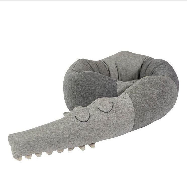 KTX-376531 Crocodile Doll Bed Surround Pillow - Soft Cotton, Eco-Friendly, 185CM