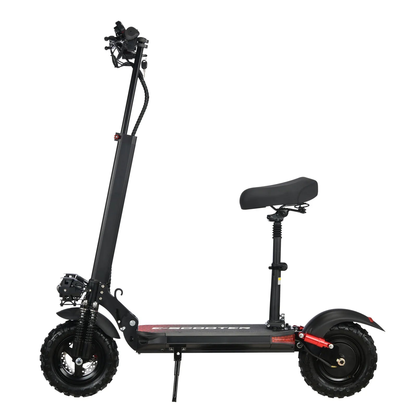 KTX-377555 1200W Foldable Electric Scooter with Seat, 60km Range, Double Disc Brake, Max Speed 50km/h, 11-inch Tires, Unisex