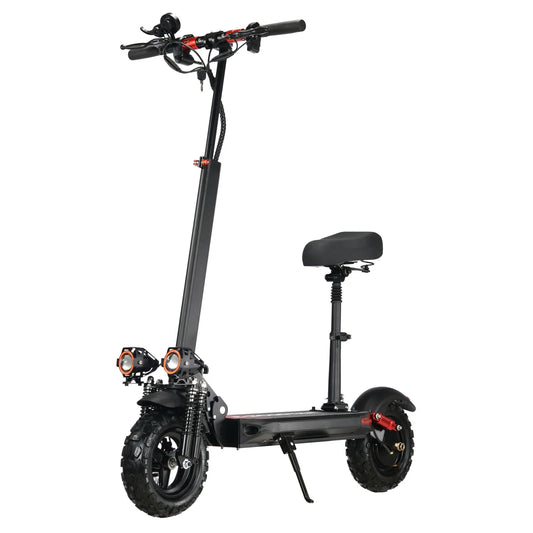 KTX-377555 1200W Foldable Electric Scooter with Seat, 60km Range, Double Disc Brake, Max Speed 50km/h, 11-inch Tires, Unisex
