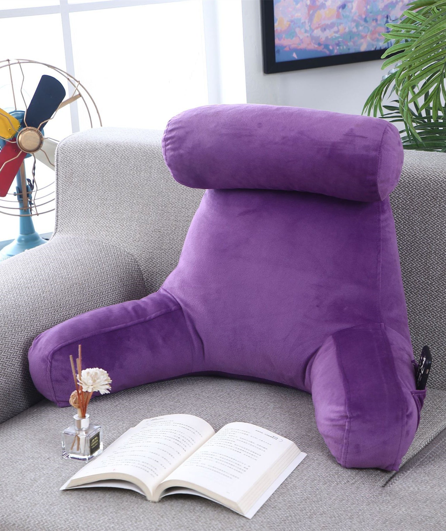 KTX-378259 Detachable Plush Armchair with Backrest and Extra Cushioning for Living Spaces