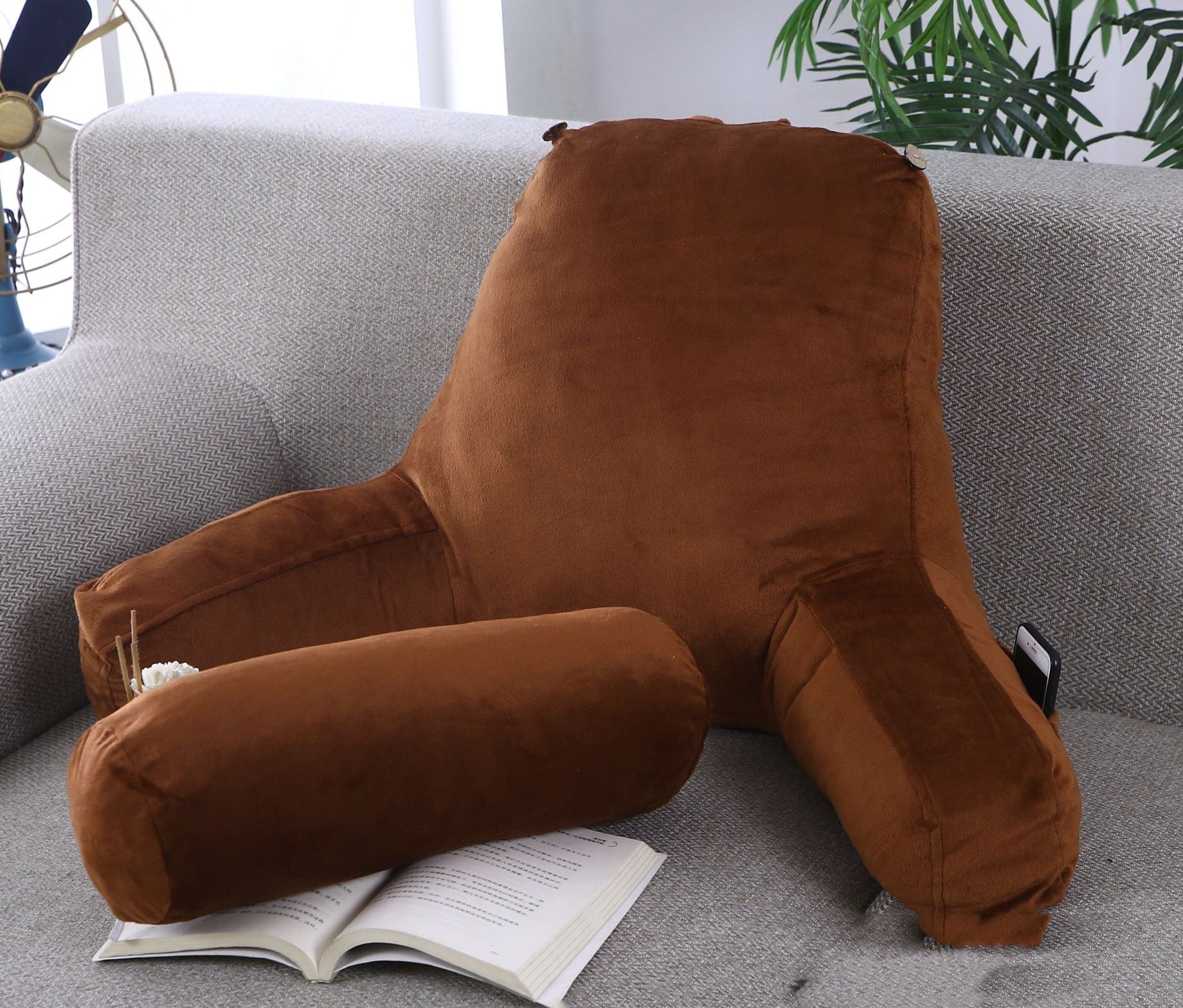 KTX-378259 Detachable Plush Armchair with Backrest and Extra Cushioning for Living Spaces