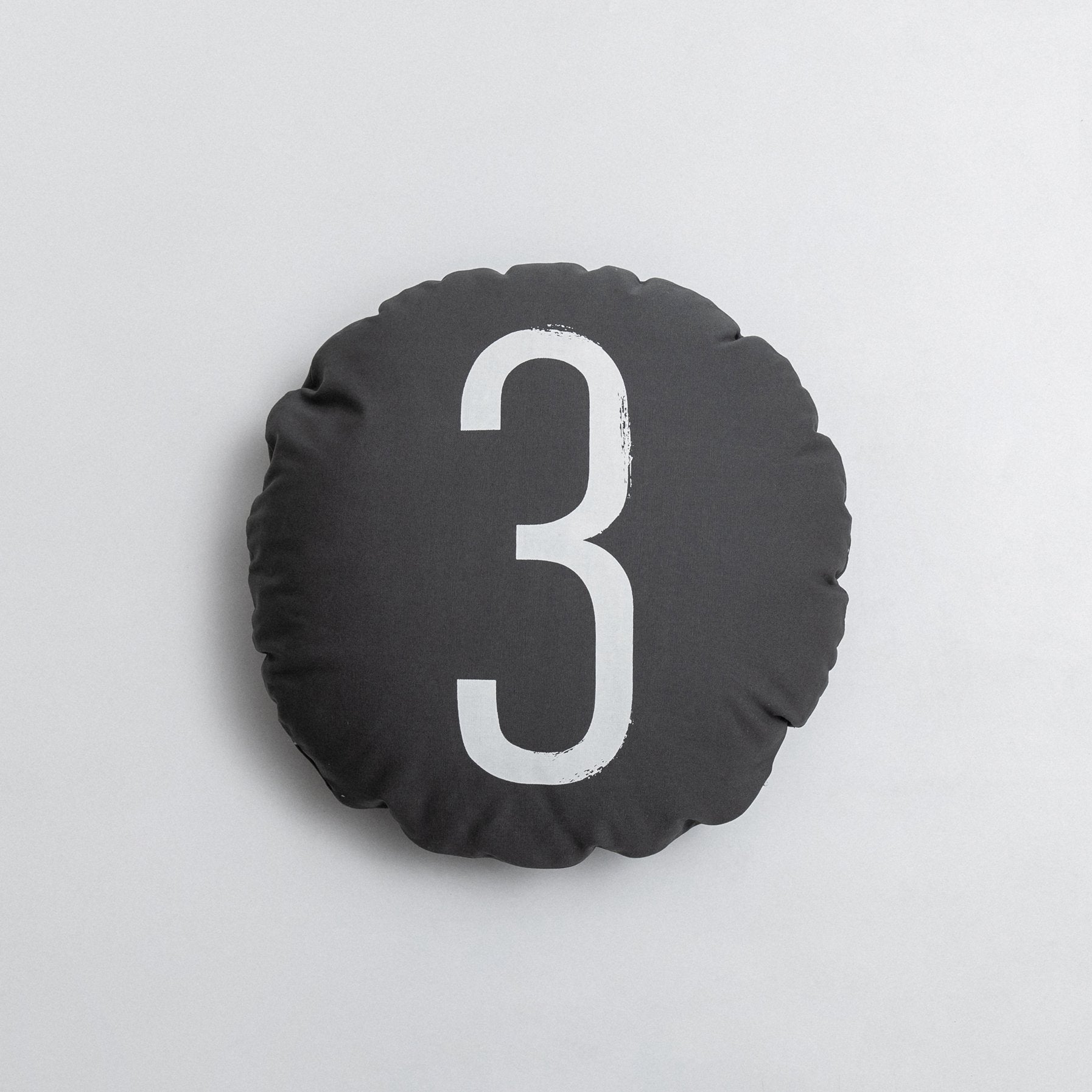 KTX-379411 Cotton Canvas Round Pillow Cushion with PP Cotton Filling - Modern Style in Multiple Colors