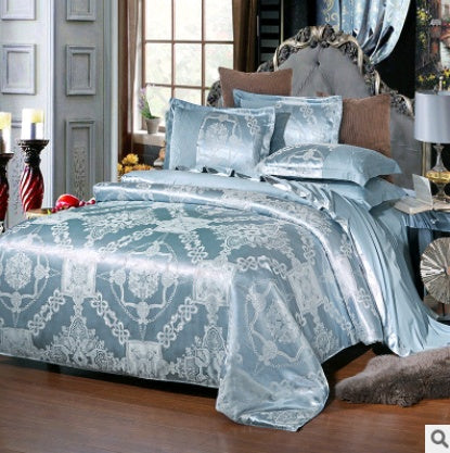 KTX-379987 Luxury European Satin Jacquard Modal Cotton Tencel Bedding Set - Multiple Sizes Available