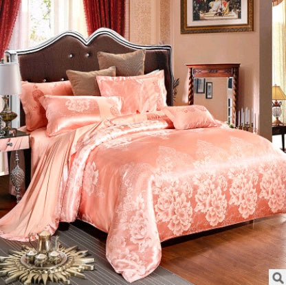 KTX-379987 Luxury European Satin Jacquard Modal Cotton Tencel Bedding Set - Multiple Sizes Available