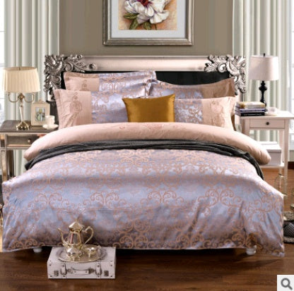 KTX-379987 Luxury European Satin Jacquard Modal Cotton Tencel Bedding Set - Multiple Sizes Available