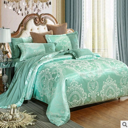 KTX-379987 Luxury European Satin Jacquard Modal Cotton Tencel Bedding Set - Multiple Sizes Available